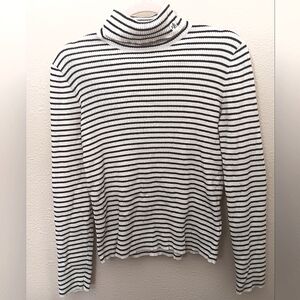 RALPH LAUREN Striped Turtleneck Sweater